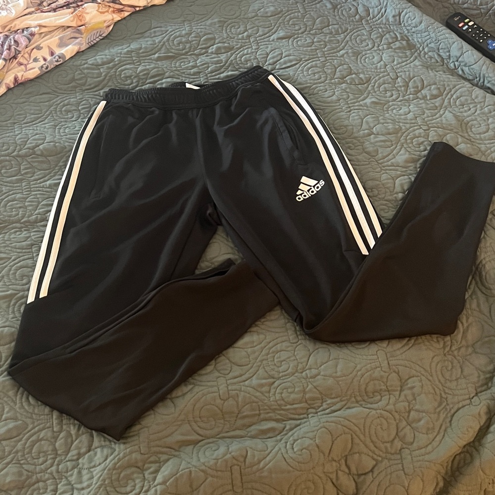 Women’s Climacool Adidas Black Joggers with White Accents Size M